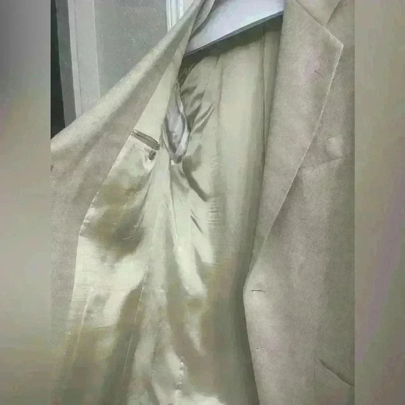YVES SAINT LAURENT FROM DILLARD’S MENS STORE BLAZER IN BEIGE COLOR SIZE M - Picture 9 of 10